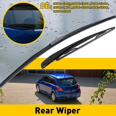 Rear Wiper Arm with Blade Black For Nissan Versa 2007-2012 Quest 2005-2009 Black - Image 1 of 4
