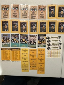 NFL Pocket Schedules Pittsburgh Steelers 1988 - 1997 Lot of 35 - Picture 1 of 19