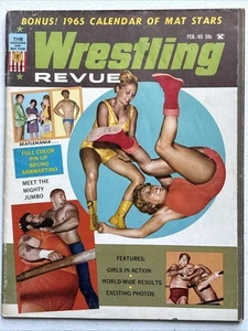 Vintage WRESTLING REVUE Magazine (February 1965) Sammartino, Thesz & Calendar! - Picture 1 of 23