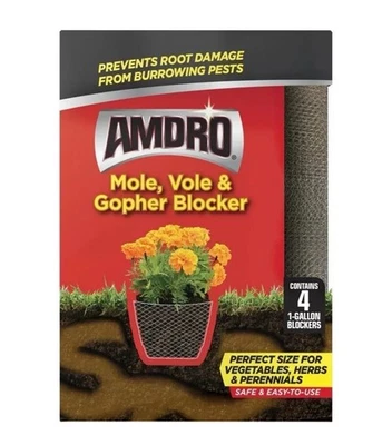 Bloqueador Amdro Mole, Vole y Gopher (4) - Bloqueadores de 1 galón, 9,5" W x 12" H Foto 1 de 2