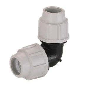 CODO PLASSON MDPE 90o - 20mm 25mm 32mm Ajuste de Compresión 90 Grados - Imagen 1 de 1