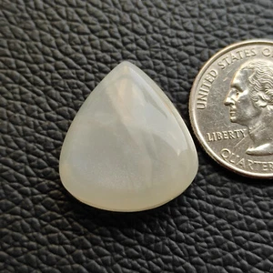 Rare white moonstone cabochon moonstone polished gemstone for wire wrap C4863 AU - Picture 1 of 5
