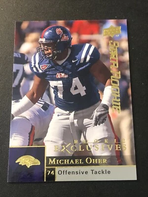2009 Upper Deck Rookie Exclusives Michael Oher #74 Rookie RC - Image 1 of 2