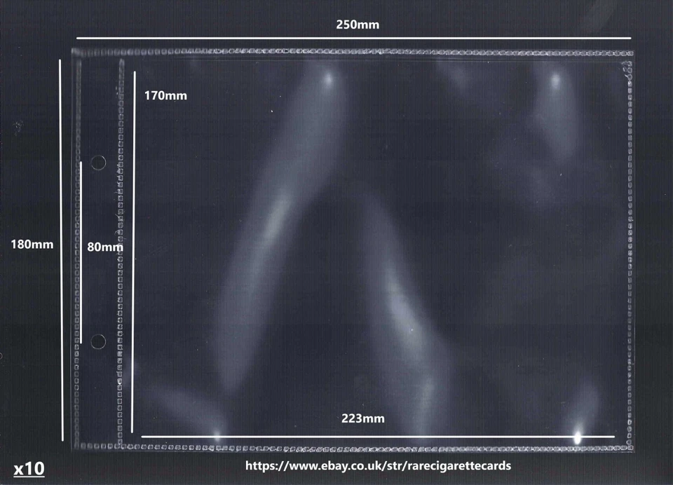 CIGARETTE, TRADE, GUM & TEA CARD PAGES 1 POCKET - SOLD LOOSE IN UNITS OF 10 - Image 1 of 1