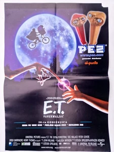 E.T. SPIELBERG THE EXTRA TERRESTRIAL 20 ANNIVERSARY 2001 PEZ SERBIA MOVIE POSTER - Picture 1 of 2