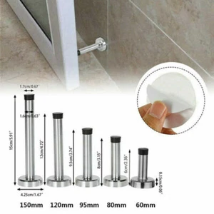 Türstopper Wandmontage Türstopper Satin Edelstahl Gummistopfen 5 Größen - Bild 1 von 17