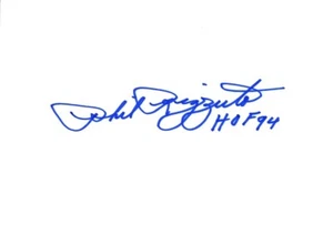 Phil Rizzuto Signed 3x5 inch Card - NY Yankees 7x World Series Died 2007 HOF 94 - Picture 1 of 2