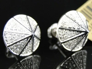 2 Ct Round Cut Simulated Diamond Men Screw Back Earrings 925 Sterling Silver - Picture 1 of 6