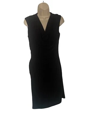 Ronni Nicole Women's Black Draped Front Ruched Side Maxi Dress Size 8 - Image 1 of 4
