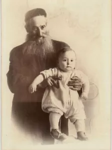 RARE Historic Immigrant JEWISH HASID GRANDFATHER Beautiful PHOTO Antique JUDAICA - Picture 1 of 10