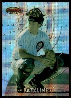 1997 Bowman's Best Atomic Refractor Pat Cline Chicago Cubs #123 - Image 1 of 2