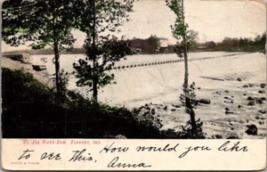 ST. JOE RIVER DAM Elkhart, Indiana IN c1907 UDB Postcard - Picture 1 of 2