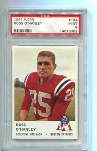 1961 Fleer #184 Ross O'Hanley PSA 9 NUOVO DI ZECCA - Foto 1 di 2