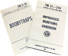2 US Dept. of Army  Manuals FM Boobytraps & TM Improvised Munitions Handbook