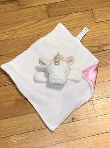 Mary Meyer White Unicorn Pink Satin Security Blanket/Lovey - Picture 1 of 4