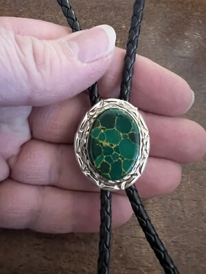 Impresionantes corbatas #E nativo americano indio navajo bolo pepita verde turquesa Foto 1 de 4