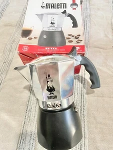 Bialetti New Brikka Moka Pot the Only Stovetop Coffee Maker Capable 4 cups - Picture 1 of 1