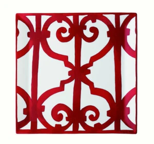 HERMES BALCON DU GUADALQUIVIR NO. 5 SQUARE PLATE #P011045P BRAND NIB SAVE$$ F/SH - Picture 1 of 2