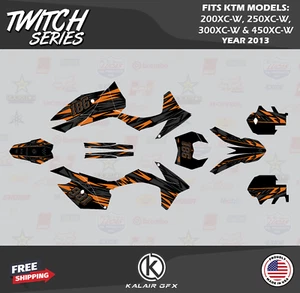 Graphics Kit for KTM 200XC-W 250XC-W 300XC-W 450XC-W (2013) Twitch - Orange - Picture 1 of 6