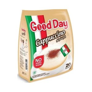Good Day Cappuccino Instant Coffee Free Sugar 20x25g Sachet كابتشينو جود داي - Picture 1 of 2