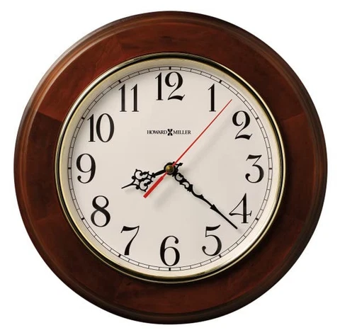 Howard Miller Culdesac Wall Clock 547-659 – 11.5-Inch Windsor Cherry Finis Cover
