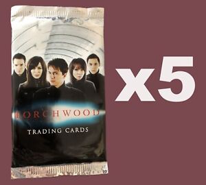 TORCHWOOD 5 Factory Sealed Trading Card Packs (9 cards per pack) Doctor Who NEW