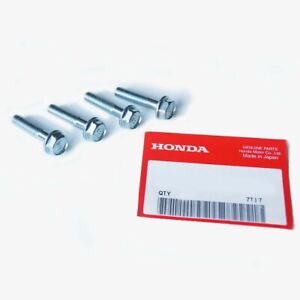 Honda Flange Bolts x4 oem logo size m6x28mm 6mm 28mm clear zinc 6x28 hex nos