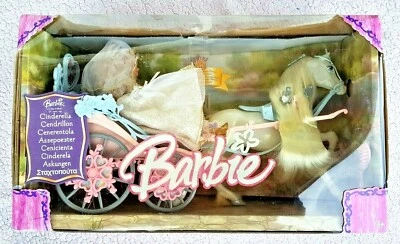 VHTF BARBIE PRINCESS COLLECTION: CINDERELLA, HORSE & CARRIAGE. BRAND NEW IN BOX! - Imagen 1 de 4