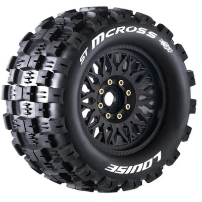 LOUISE LOUT3327X ST-MCROSS MFT 1:8 sport 3.8 Felge schwarz (2) Hex 17mm - Bild 1 von 4