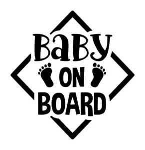 Baby On Board Feet Decal #2 5.5"x5.5" Choose Color - Picture 1 of 2