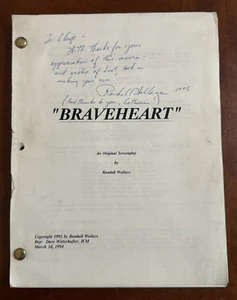 BRAVEHEART Skript signiert vom Schriftsteller Randall Wallace 1990er Original - Bild 1 von 11