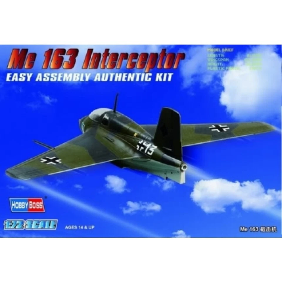HOBBY BOSS  80238 MESSERSCHMITT ME 163 SCALA 1/72 - Immagine 1 di 1
