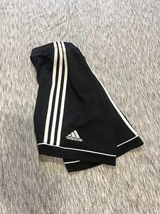 Adidas Boy Shorts Basketball Drawstring Black Moisture Wicking Lightweight Sz XS - Picture 1 of 5