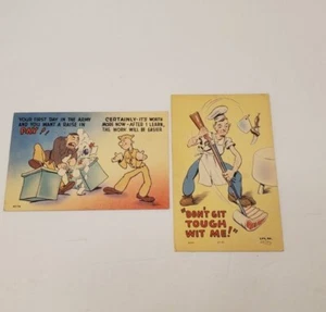 Lot 2 ungebrauchte Militärpostkarten MWM Farb-Litho - Bild 1 von 2