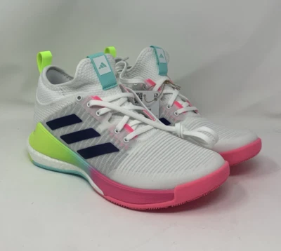 Nuevo Para Mujer Talla 5-10 Adidas Crazyflight Mid Zapatos de Voleibol Blanco Rosa HP3337 Foto 1 de 4