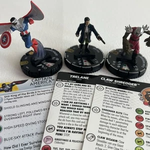 Heroclix zufällige Menge 3 Trelane #044 Captain America #049 Krallenzerkleinerer #032 - Bild 1 von 10