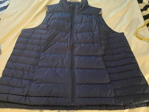 Womens Sz 2X 16-18 Lands End Navy Quilted Down Filled Winter Vest Nwots - Bild 1 von 10