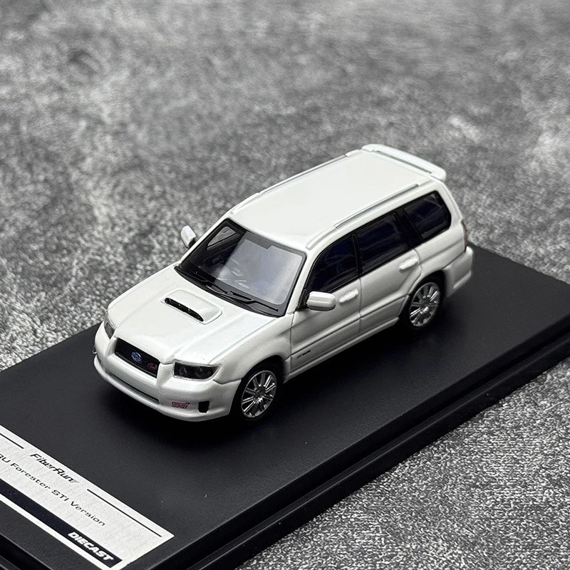 Fiberrun 1/64 Scale Subaru Forester SG9 Sti White Diecast Model Toy Gift NIB - Bild 1 von 4