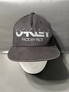 Oakley Factory Pilot Vintage Y2K Fitted Flex Hat Black Size Small Archive  - Picture 1 of 8