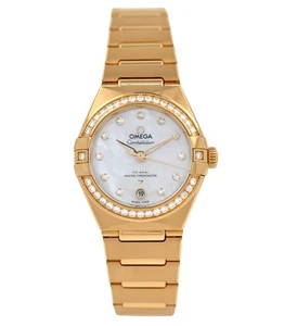 Omega Constellation 131.55.29.20.55.002 oro 18k diamantes esfera sin usar 29 mm damas - Imagen 1 de 16