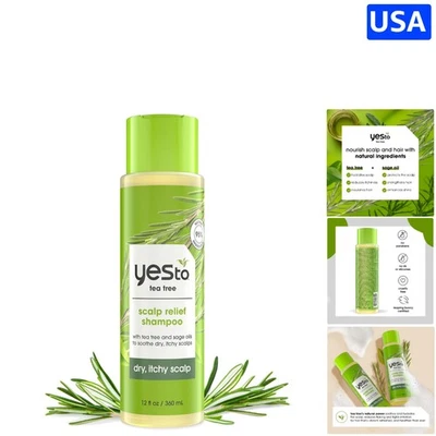 Champú hidratante de árbol de té y aceite de salvia, 12 fl oz - equilibra el pH y calma el cuero cabelludo Foto 1 de 4