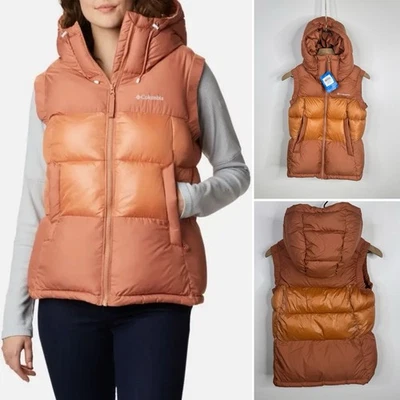 Chaleco aislante Columbia Pike Lake II con capucha acolchado melocotón para mujer talla XS NUEVO CON ETIQUETAS Foto 1 de 4
