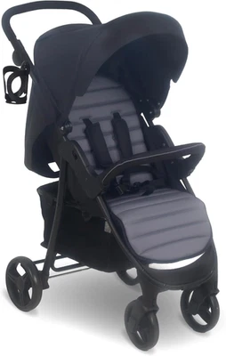 Pushchair Stroller from Birth to 4 Years Compact Fold with Basket Rain Cover - Image 1 of 4