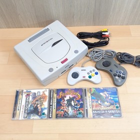 Sega Saturn Console Japan White bundle with 2 controllers & 3 games NTSC-J