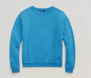 Polo Ralph Lauren Cotton Fleece Crewneck Sweatshirt Turquoise Unisex XL NWT - Picture 1 of 5