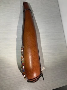 Vintage African Water Gourd w/ Beaded - Picture 1 of 3