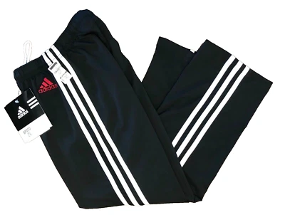 ADIDAS GK BLACK DRY TECH CHILD UNISEX MEDIUM WARM UP PANTS Sz CM NWT WAS 126.95! - Image 1 of 4