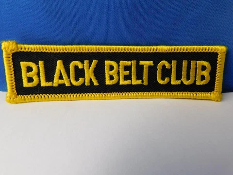 BLACK BELT CLUB KARATE MARTIAL ARTS PATCH HAT VEST BADGE AWARD FIGHT HIPSTER Cover
