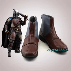 Movie Star Wars The Mandalorian Shoes Cospplay Party Costumes Prop Unisex Boots - Picture 1 of 7