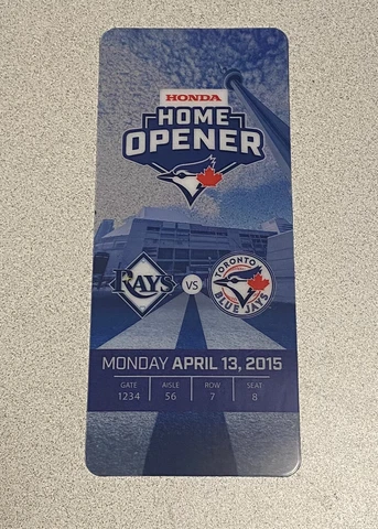 Toronto Blue Jays 2015 Plastic Opening Day Ticket Collectable April 13, 2015 Cover